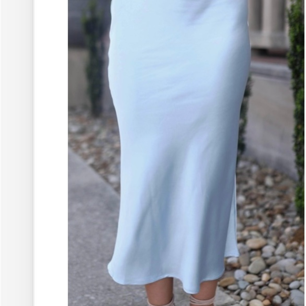 Elegant Light Blue Women's Skirt